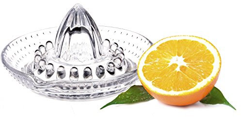 Sendez Exprimidor de cítricos de cristal, exprimidor, exprimidor de naranja, 14 cm
