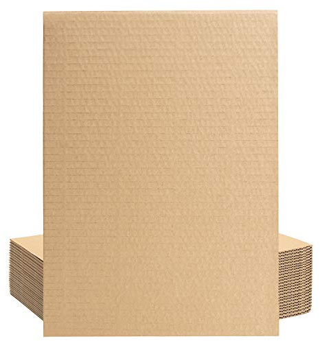 Belle Vous Fogli di Cartone Ondulato A4 Marrone - 24 Pezzi - Fogli Cartone Pressato 3 mm per Corrispondenza Arte Artigianato ed Imballaggio - Fogli Cartoncino Ondulato