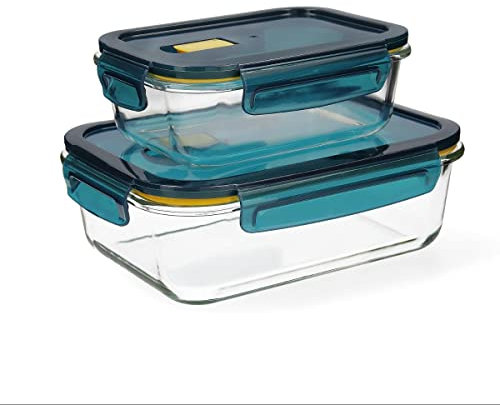 Quid Astral Set 2 hermétiques Verre 64cl - 152cl Transparent