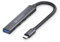 sonero® Hub USB, distributore USB, 4 porte, 1x USB 3.2 con 5 GB/s, 3x USB 2.0 con 480 MB/s, connettore USB-C, ultra sottile, grigio siderale, 1,00 m