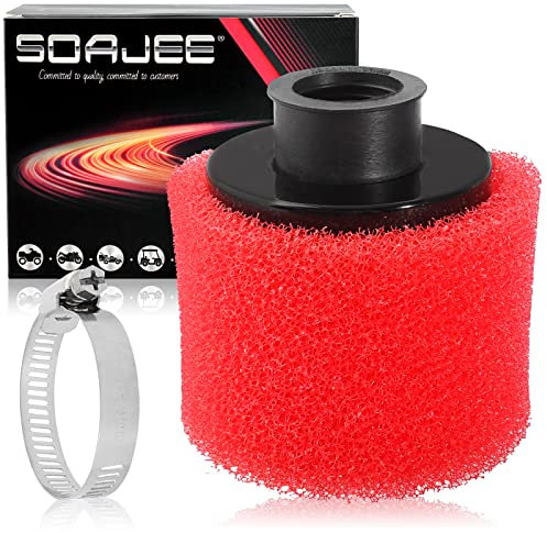 SOAJEE Filtro de aire de 1.25 pulgadas y 32 mm para motor GY6 de 50 cc - 90 cc 110 cc 125 cc 150 cc GY6 motocicleta ATV Quad Scooter Go Kart Mini Moto Pocket Pit Dirt Racing Super Bike CRF50 Kawasaki
