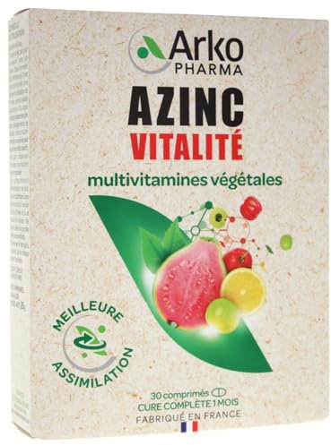 Azinc Vitalité multivitamines végétales 30 comprimés