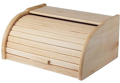 GALICJA Brotkasten Bretto - Modern Brotkorb Holz - Brotaufbewahrungsbox Retro - 38x29x18cm Natural