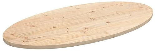 vidaXL Tischplatte, Ersatztischplatte für Couchtisch Beistelltisch Bartisch, Esstischplatte für Restaurants Cafés, Couchtischplatte Holztischplatte Schreibtischplatte, Massivholz Kiefer Oval