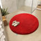 KARAT Badematte Sky, Badteppich in Rund, Dichtes, Flauschiges Wohlgefühl für Ihr Zuhause, Badvorleger rutschfest waschbar, schadstoffgeprüft (Rot, 95 cm (Rund))