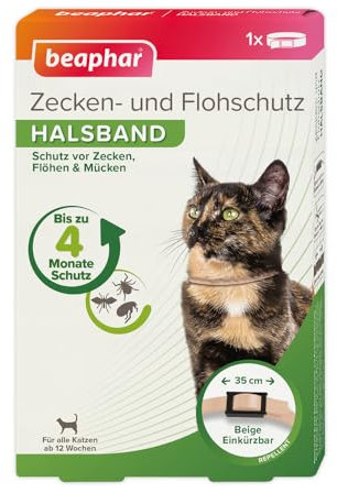 Beaphar BEAPHAR - Tick and flea Protection Collar for Cats from 12 Weeks
