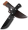 Plys Couteau Companion Lame Noire Couteau de Survie Couteaux à Lame Fixe de Randonnée Couteaux de Chasse Bushcraft