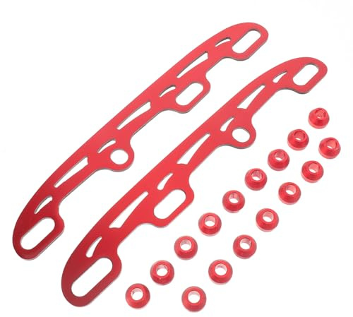 Alasum Cuchillas para Patines de Hielo Hockey de Acero Inoxidable 290 Mm Tamaño Grande Rojo Kit de Repuesto Compatible Patinaje Artístico Invierno y Hockey sobre Hielo