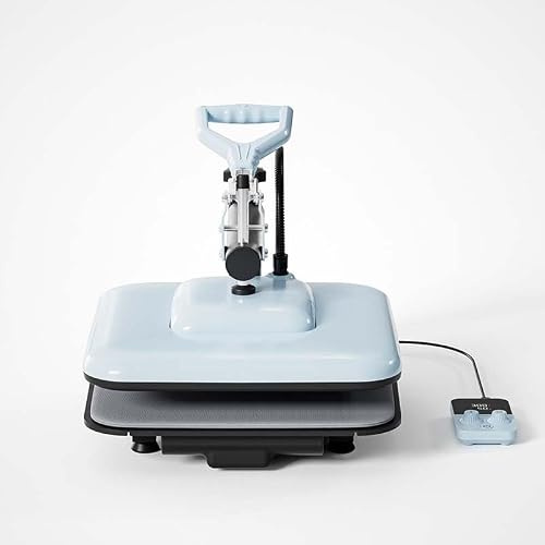 Máquina de prensa de calor, prensa de transferencia profesional de 16 kg con control remoto inteligente, placa giratoria de 360° y control de temperatura de 40-210 °C para camisetas, sombreros, bolsos
