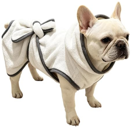 Absorberande hundbadrock, handduk omlottrock, torkning | Justerbar design, robust mikrofibertyg, hundhandduk med bekväm passform, husdjurstillbehör för dusch och