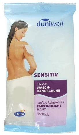 DUNIWELL Einmal Waschhandschuhe sensitiv 15 St
