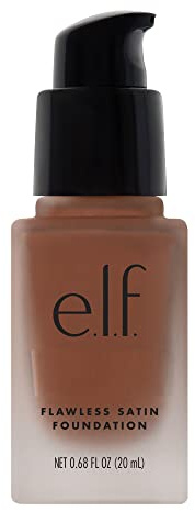e.l.f. Flawless Finish Foundation, Lightweight & Medium Coverage, Semi-Matte Finish, Chocolate, 0.68 Fl Oz (20mL)