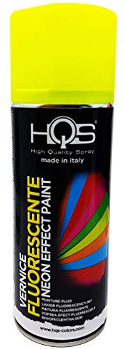 4R Quattroerre.it HQS Bombe de Peinture Spray Fluorescent Jaune 400 ml