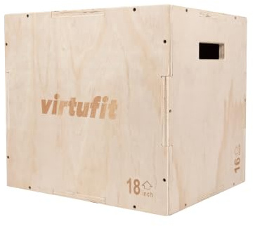 VirtuFit Scatola Plyo in legno 3 in 1 - Piccola - 40 x 45 x 50 cm - Jump Box - Scatolina per salti pliometrici