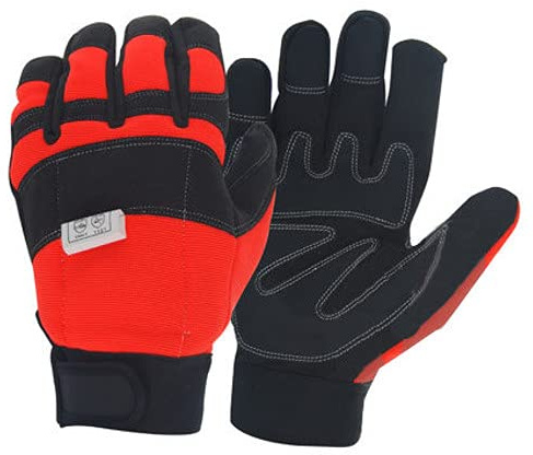 Greenstar OZAKI - Guanti da motosega, guanti estivi speciali per lavori di taglio, protezione posteriore della mano sinistra, taglia 10/L