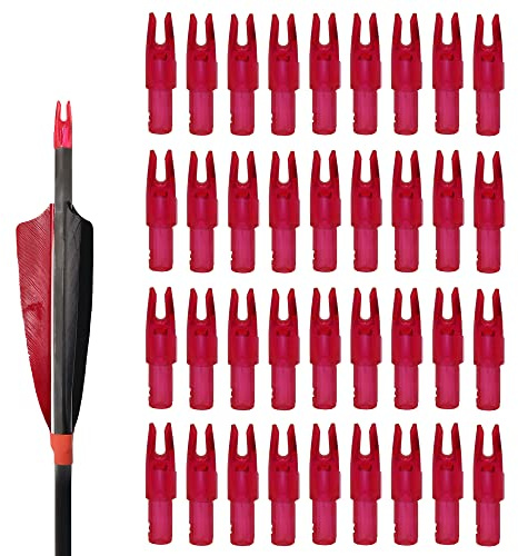 Hosolee 36 Pack Arrow Nocks ID 6.20mm/.244inch Insert Tails for Archery Hunting Target Shooting