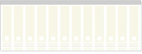 Wallario Ordnerrücken Sticker Beige - Rückenschilder für 12 breite Ordner, Klebeetiketten