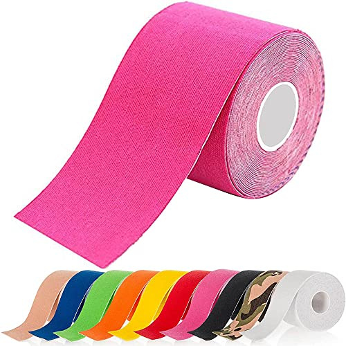 ATETEO Unisex Kinesiology Tape, E- Pink, S 5mX2.5cm UK