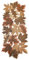 TELAIN Herbstlaub bestickter Tischläufer 36 Zoll für Erntedank- und Herbstdekoration (40x90 cm, kaffeefarbene Ahornblätter)
