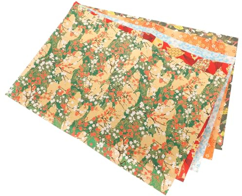 DECORNIJIA Carta da Stile Giapponese per Progetti Creativi Fai da Te Stili multipli 5 Fogli di Carta Delicata Resistente per Confezione Giapponese