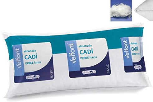 Velfont Almohada Doble Funda CADI Microfibra Transpirable Todas Las Medidas (70cm)