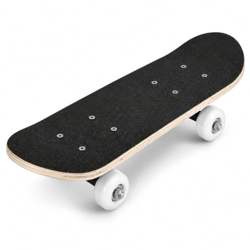 Unibos Mini Skateboard for Kids and Beginners – Complete Cruiser Board with 7-Layer Maple Deck, PU Wheels, Metal Trucks, Anti-Slip Grip Tape, Fully Assembled