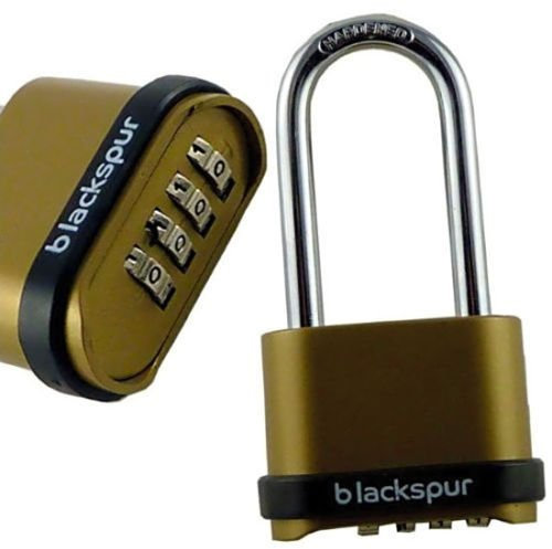 Homezone 4 Digit Combination Padlock - Heavy Duty, Anti Rust and Weather Resistant Suitcase Locks Resettable Security Code Lock - Indoor or Outdoor Lock for Gym, Bike Shed, Garage Gate, Home