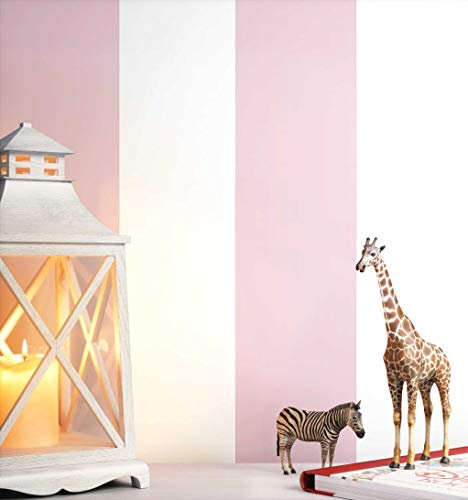 NEWROOM Kindertapete rosa Streifen gestreift Kinder Vliestapete Vlies Kindertapete Kinderzimmer Babytapete Babyzimmer Grafisch
