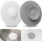 Universal drain plug, 2 pieces, Ø 11 cm, grey and white, silicone, for up to Ø 100 mm valve drain, food waste and hair strainer filter, drain strainer for sink, washbasin, bathtub, kitchen stopper set