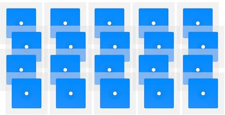 Isolbau Wandmanschette P2 Blau - 20 Stück 120 mm Dichtband - Wasserdichte Manschette für Sanitär, Dusche, Bad, Fliesen, Isolierung Abdichtung Dichtmanschette für Innen- & Außenbereich