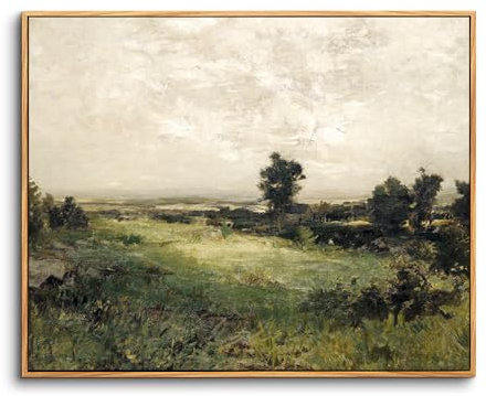 hyidecorart Vintage Leinwand Bilder mit Rahmen Holz, 20x25 cm Klein Wandbilder Wohnzimmer Natur Wildnis Landschafts Kunstdruck, Wanddeko Schlafzimmer Gemälde Desktop Badezimmer Büro Zimmer Esszimmer