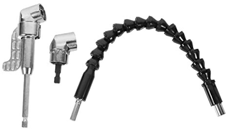 HOMSFOU Destornillador Curvo Grados Adaptador De Extensión Angular Para Taladro Eléctrico Kit De Puntas De Destornillador Para Trabajos Espacios Estrechos
