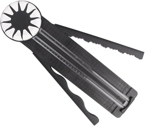 Ericetion 12-i-1 rullpappersskärare, klippbok pappersskärverktyg, trimmer, linjal, roterande pappersskärare, multifunktionell pappersskärare, trimmer för scrapbooking-verktyg