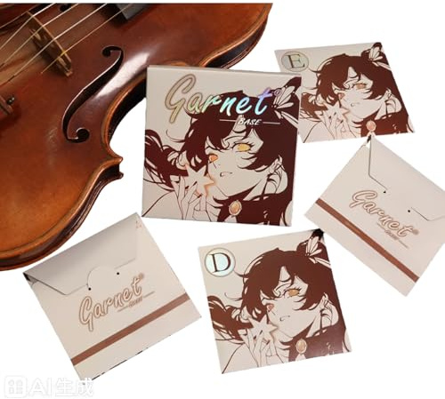 4/4 Violinensaiten, mittelstarker synthetischer Kern, silberumsponnen D & G, Aluminiumumwicklung A, satter Klang, weiche Haptik, verbesserte Brillanz, Kraft und Projektion, Violinensaiten für Schüler