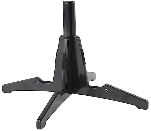 KIMISS Supporto per Clarinetto Portatile con Strisce di Velluto - Supporto per Clarinetto a 4 Gambe in Plastica ABS per a Croce Staccabile in Plastica per Accessori per Flauto (BLACK)