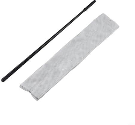 Honseadek Barra de limpieza de flauta Hisopo de silicona para flauta clarinete removedor de humedad Instrumento secado reutilizable limpiador interior (gris)