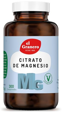 EL GRANERO INTEGRAL - Mg 500-300 Comprimidos - Elaborado a Base de Citrato de Magnesio - Apoyo al Sistema Nervioso y Muscular - Ayuda a Reducir la Fatiga Mental