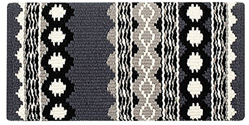 Mayatex Riverland Saddle Blanket, Charcoal/Ash/Cream/Black