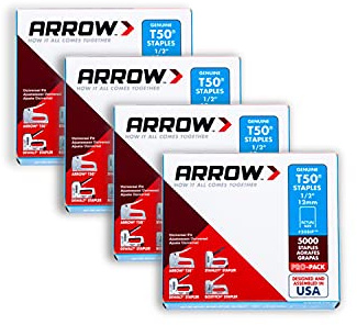 Arrow Fastener 508IP Genuine T50 1/2-Inch Staples, 20,000-Pack