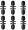 6 PCS T-Stück mit Widerhaken Tropfbewässerung, Tropfsicheres Automatisches Bewässerungssystem, 1/2-Zoll bis 1/4-Zoll-Bewässerungsrohr Tropfsichere Fittings (Geeignet für 13 mm ID/4 mm ID)