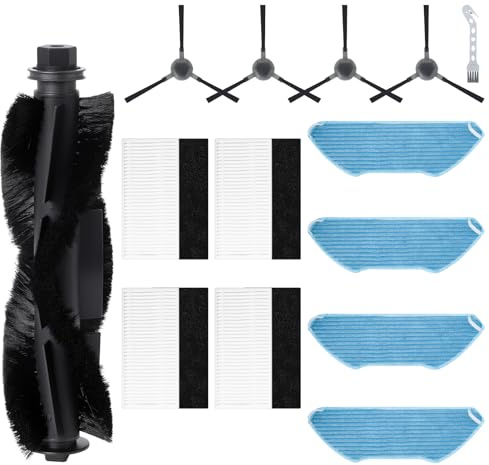 Juego de accesorios de repuesto para Lefant M1 aspiradora, 1 cepillo principal, 4 filtros, 4 almohadillas de limpieza, 4 cepillos laterales, 1 cepillo de limpieza