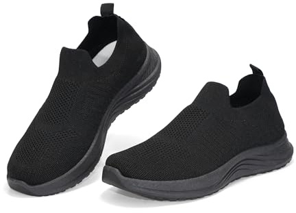JOMIX Baskets Homme en Tissu Respirant Chaussures Modèle sans Lacets avec Semelle PVC Antidérapante Confortables pour Marche Sport Léger