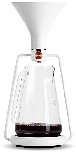 Goat Story GINA Hot and Cold Coffee Maker with a Built-in Bluetooth Scale and an App to Brew Coffee with Pour Over, White, 15 x 17 x 35 cm