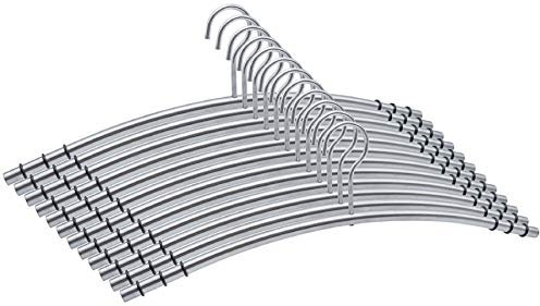 12 Metall Kleiderbügel hochwertige & robuste Premium Kleiderbügel aus Edelstahl rostfrei und rutschfest