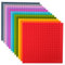 Strictly Briks Classic Stackable Baseplates, For Building Bricks, Bases for Tables, Mats, and More, 100% Compatible with All Major Brands, 12 Rainbow Colors, 12 Pack, 6x6 Inches
