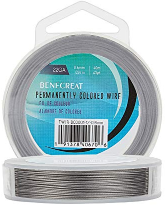 BENECREAT 7 trådar 40 m 0,6 mm rostfritt stål pärltråd oxidationsbeständig ståltråd för tillverkning av halsband och armband