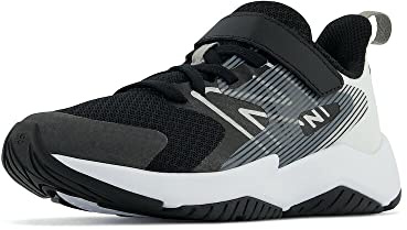 New Balance Kid's Rave Run V2 Hook and Loop Running Shoe, Black/White, 7 Toddler