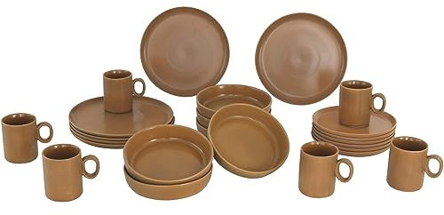 Van Well Porzellan Kombiservice MIKA 24 tlg. Porzellan Farbe Curry