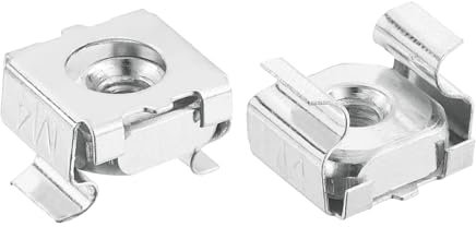 QUARKZMAN M4 x 0,7mm Jaula Tuerca, 5uds A Presión Jaula Tuerca, Carbono Acero Galvanizada Métrica Tuerca para Servidor Estante Gabinete, Plata
