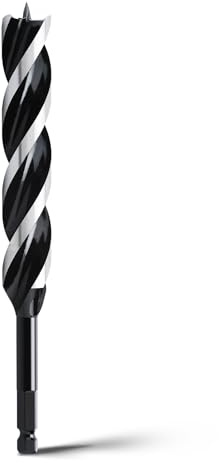 1 x 9 Auger Drill Bit for Wood,Hex Shank Tri Flute Wood Drill Bit for Soft and Hard Wood,Plastic,Drywall and Composite Materials